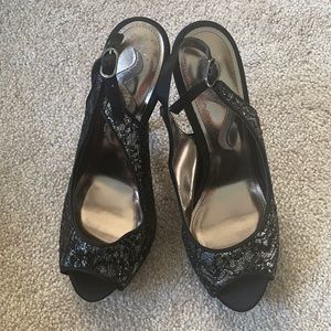 Nina Peep-Toe Heels